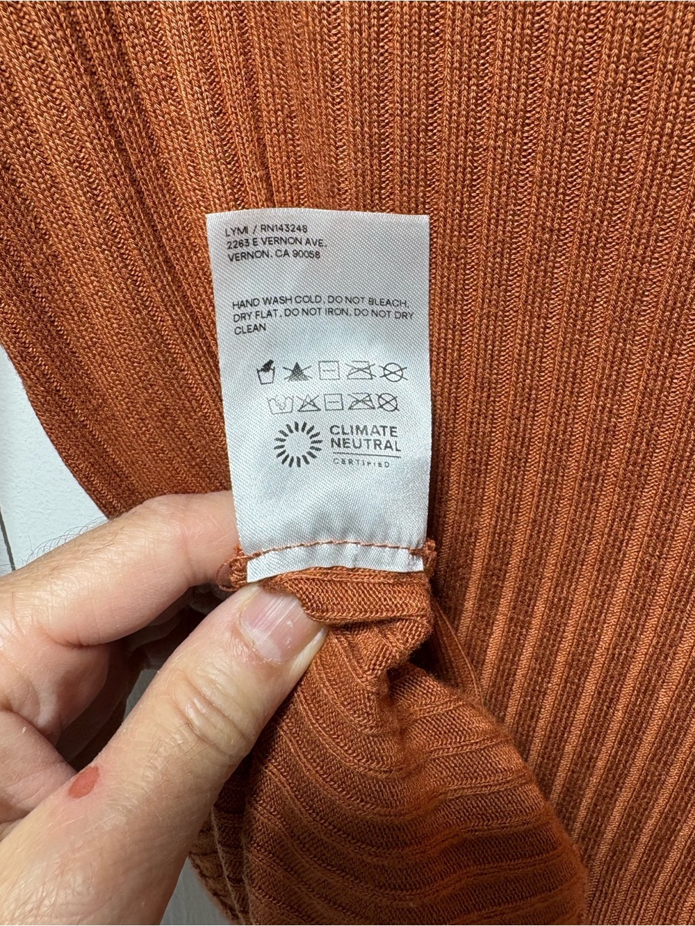 Reformation Chestnut Thomas Knit Ribbed Top Size Medium - Picture 6 of 10